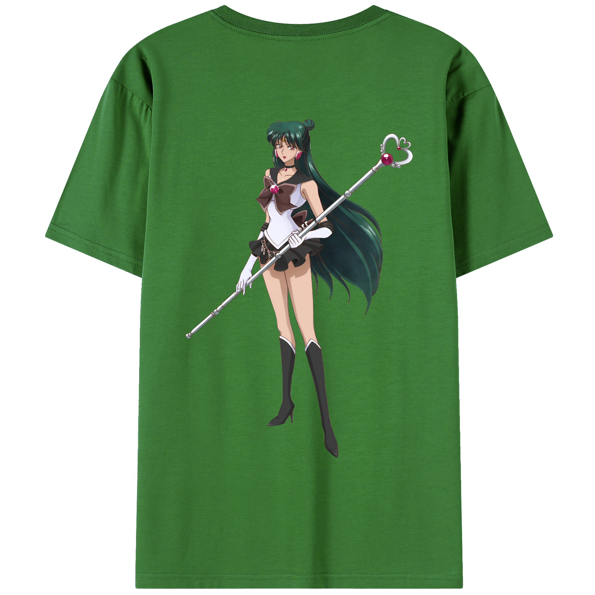 （画像用） 美少女戦士セーラームーン 冥王せつな Sailor Moon Meiou Setsuna レディース半袖Tシャツ(バックプリント)